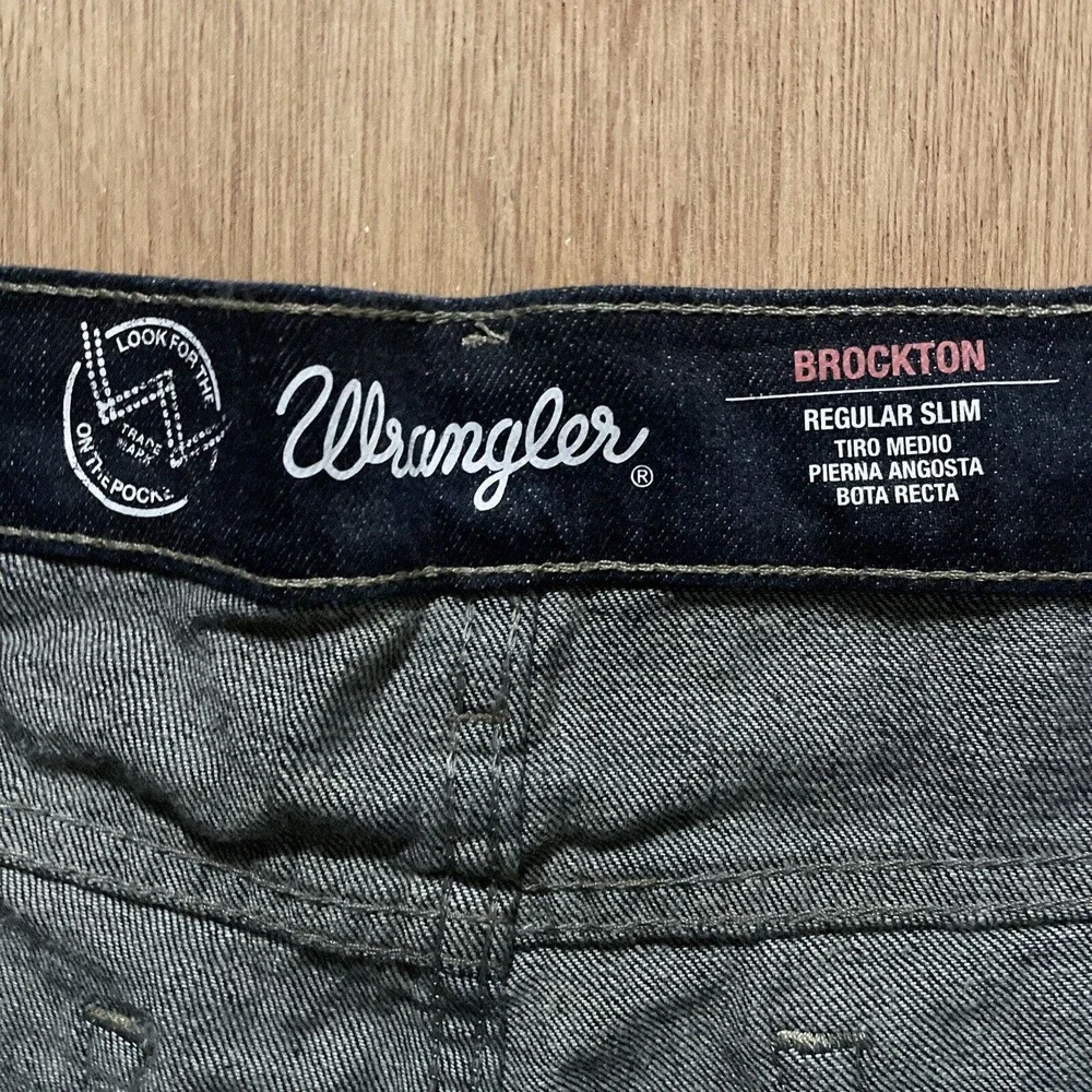 Mens Vintage Wrangler Brockton Jeans Blue Denim Regular‎ Slim Fit Size 40x33